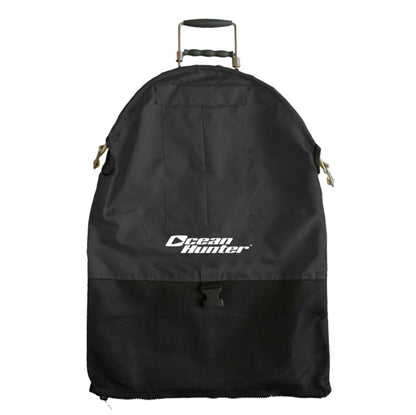 Ocean Hunter Spring Loaded Catch Bag black rear view with storage buckle
