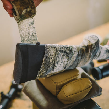 Gear Aid Camo Form Reusable Fabric Wrap shown in use