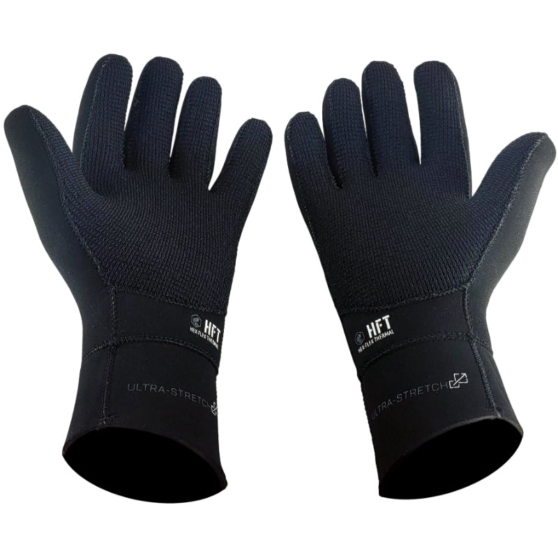 Oceanpro Coriolis Gloves palm view showing Supratex texture and HFT wrist markings
