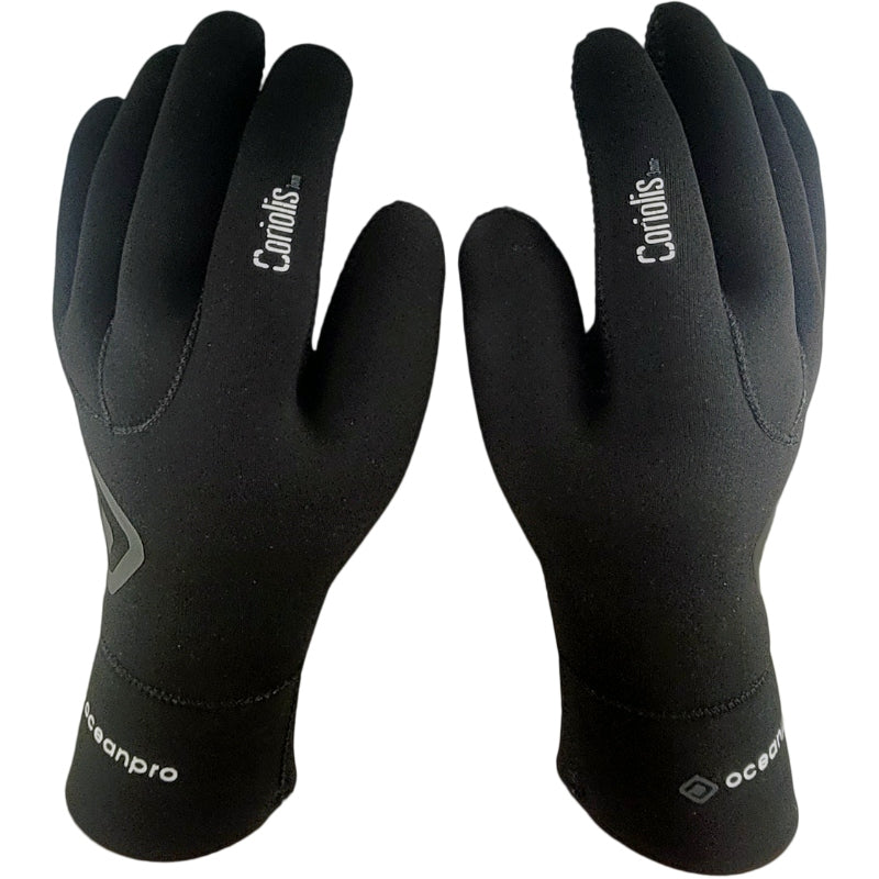 Angled back view of the Oceanpro Coriolis Gloves showing the contoured fingers and cuffs