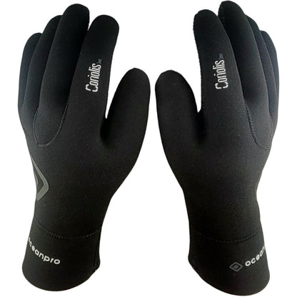 Angled back view of the Oceanpro Coriolis Gloves showing the contoured fingers and cuffs