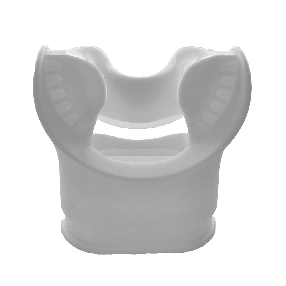 Cressi HD Comfo-Bite Small Mouthpiece in white showing the bite wings