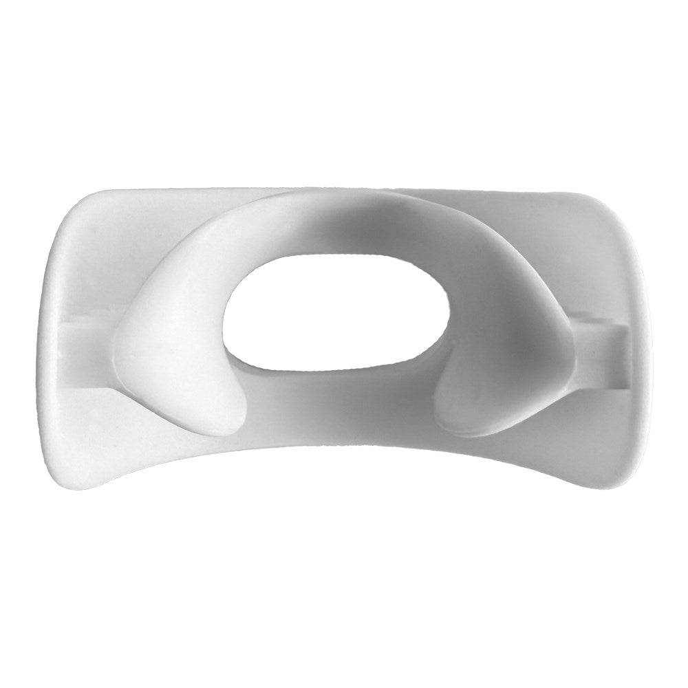 Cressi HD Comfo-Bite Small Mouthpiece in white viewed from above
