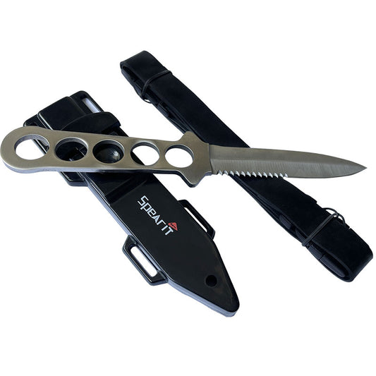 Ocean Hunter Spearit Knife with sheath and rubber leg straps