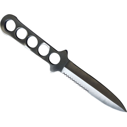 Ocean Hunter Spearit Knife with perforated handle and serrated blade