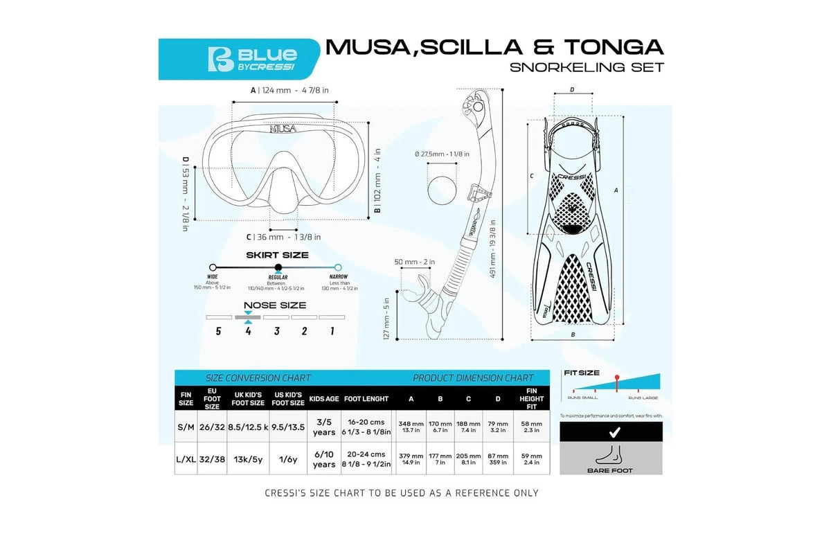 Cressi Musa Explorer Snorkelling Set product view 3