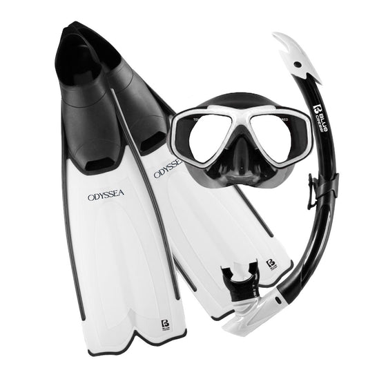 Cressi Odyssea Snorkelling Set – Mask, Snorkel & Fins with Travel Bag