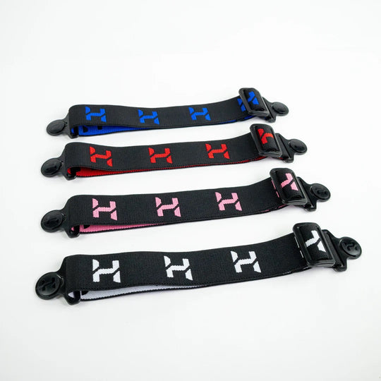 Halcyon Elastic Mask Straps in Blue, Pink, White and Red