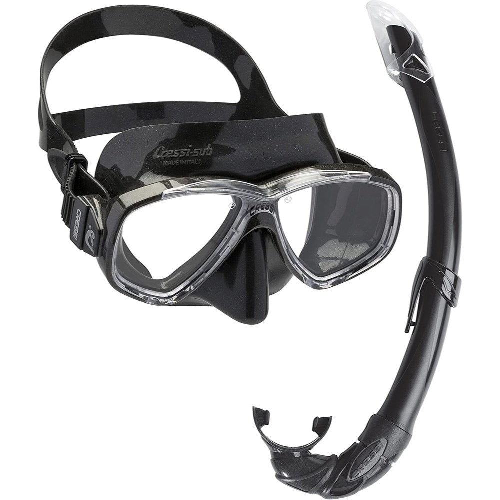 Cressi Perla Snorkelling Set – Mask & Dry-Top Snorkel Combo