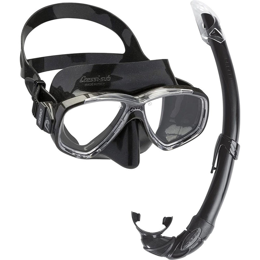 Cressi Perla Snorkelling Set – Mask & Dry-Top Snorkel Combo