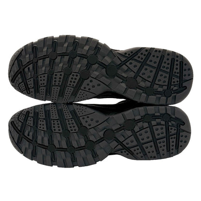 Sole view of black Cressi Recon HD dive boots showing the anti-slip tread pattern.