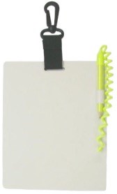 Cressi flat dive slate showing pencil and equipment clip