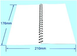 Cressi Wet Notebook waterproof page dimensions shown by supplier