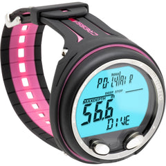 Cressi Giotto Black and Pink wrist computer front view