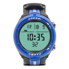 Cressi Nepto Blue freediving wrist computer front view