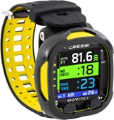 Cressi Da Vinci dive computer in black and yellow