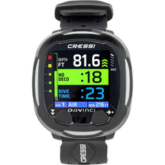 Cressi Da Vinci wrist computer display detail