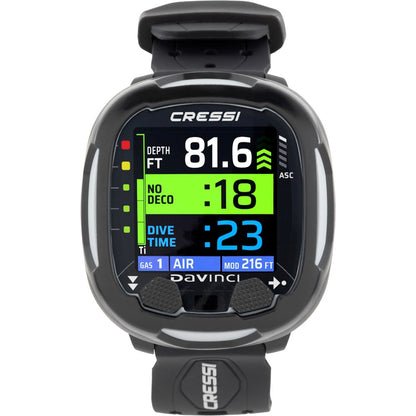 Cressi Da Vinci wrist computer display detail