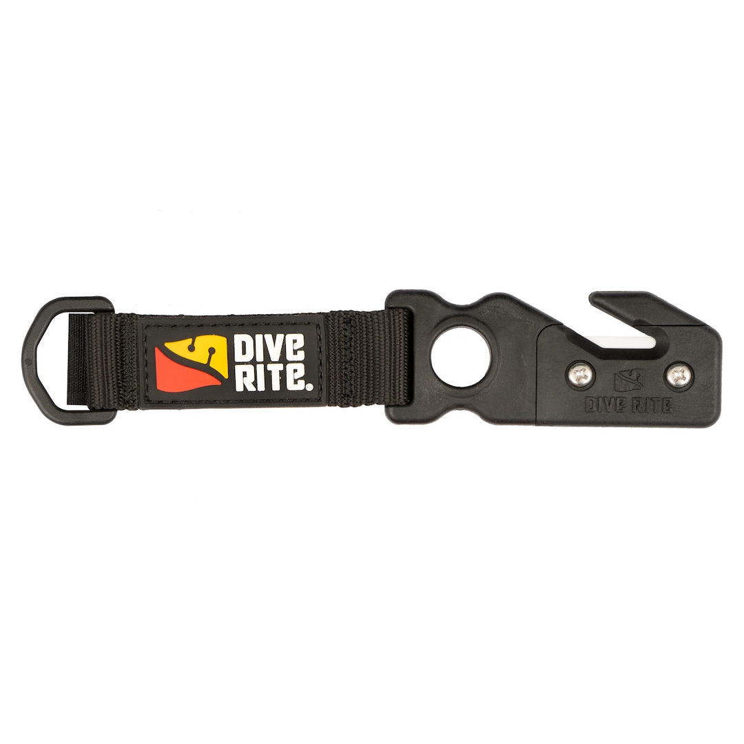 Dive Rite Line Cutter with Ceramic Blade removed from sheath