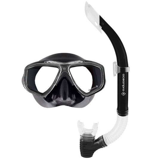 Oceanpro Eclipse Oasis mask and snorkel set in black