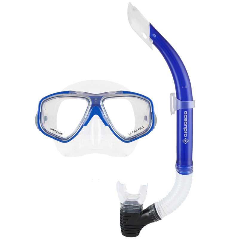 Oceanpro Eclipse Oasis mask and snorkel set in blue