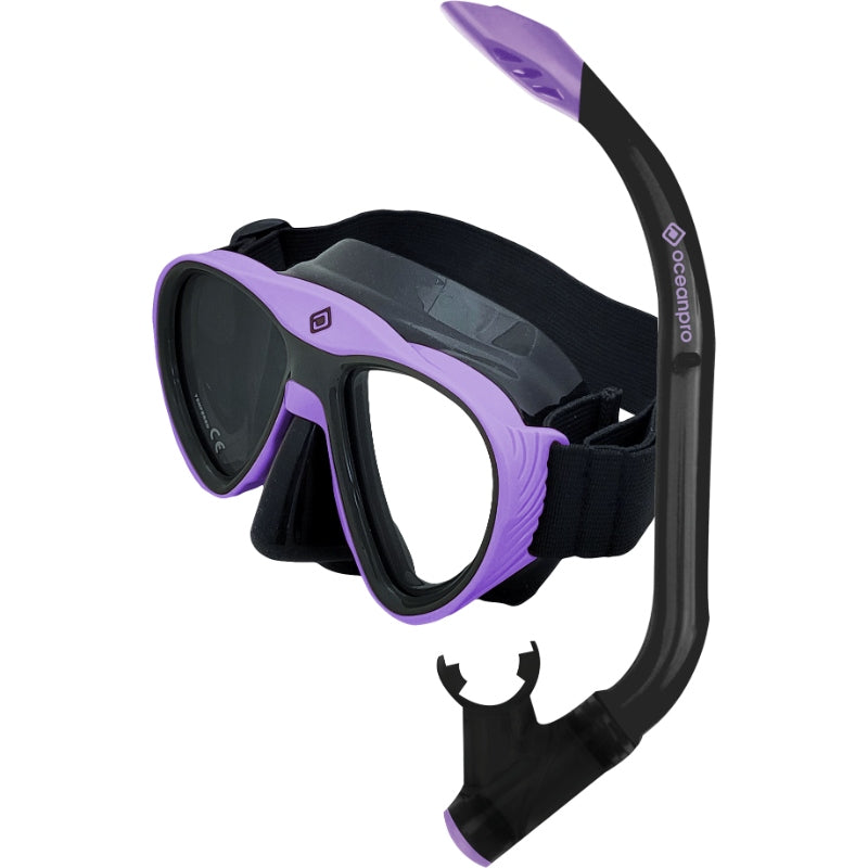 Oceanpro Bondi Junior mask and snorkel set in lilac and black