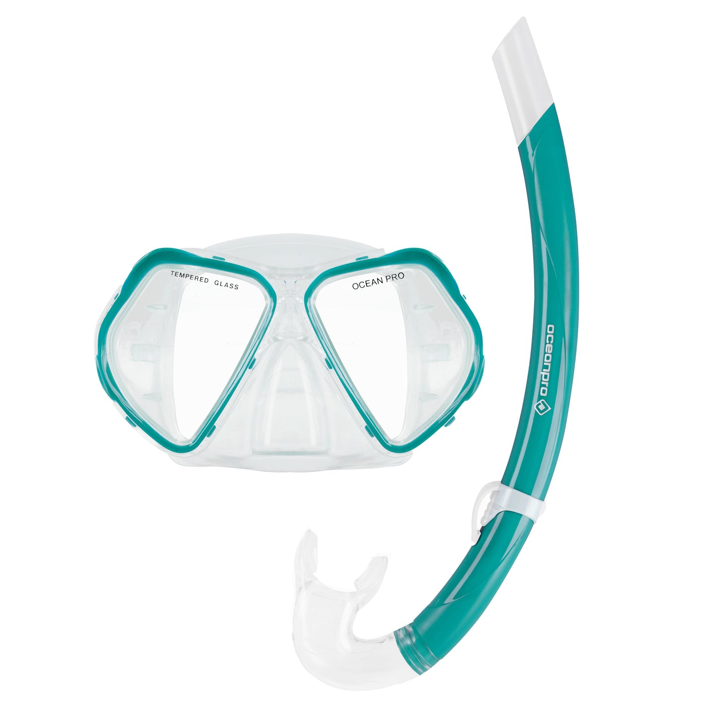 Oceanpro Cruz mask and snorkel set in teal