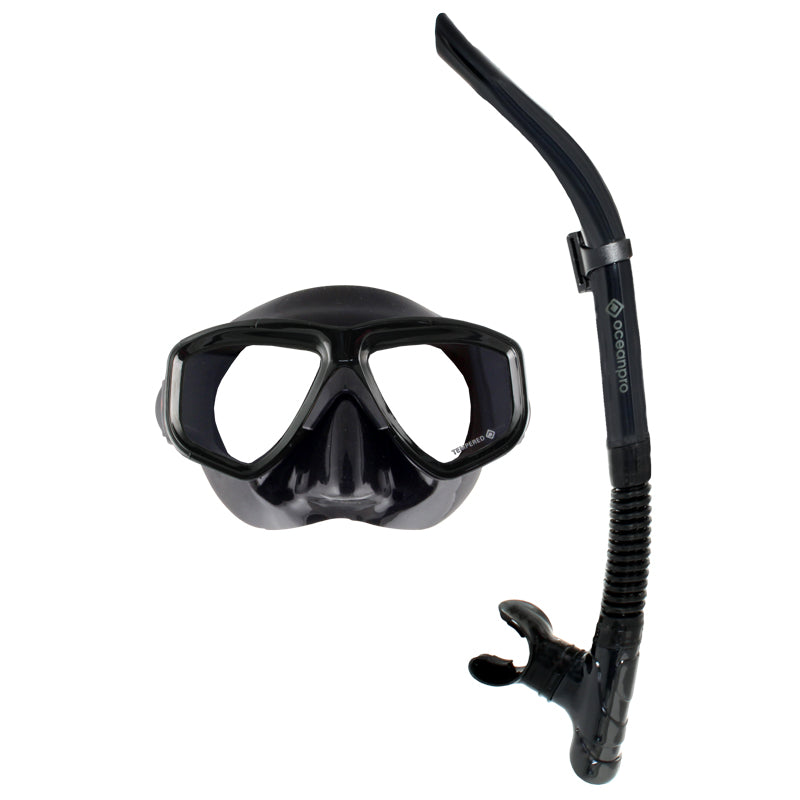 Oceanpro Eclipse mask and snorkel set in black