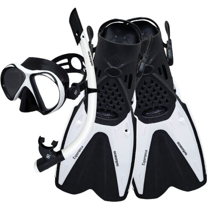 Oceanpro Esperance mask, snorkel and fin set in white