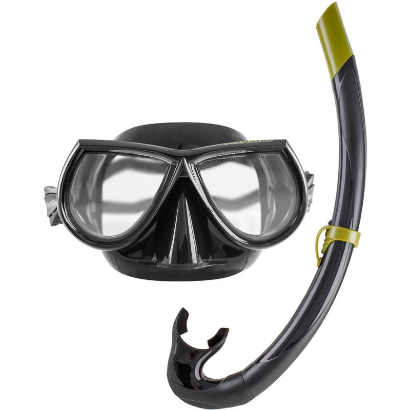 Ocean Hunter Predator mask and snorkel set in black