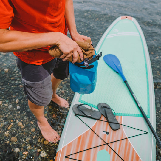 Gear Aid Micro-Terry Towel shown in use