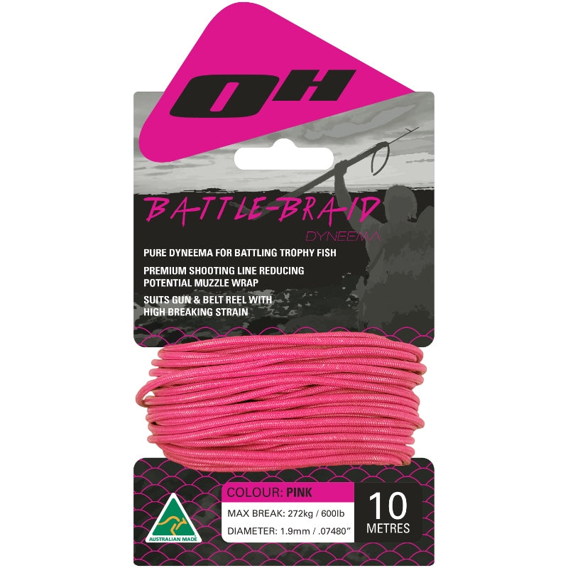 Ocean Hunter Battle-Braid Dyneema pink 10m card