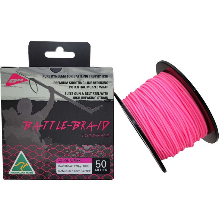 Ocean Hunter Battle-Braid Dyneema pink 50m spool