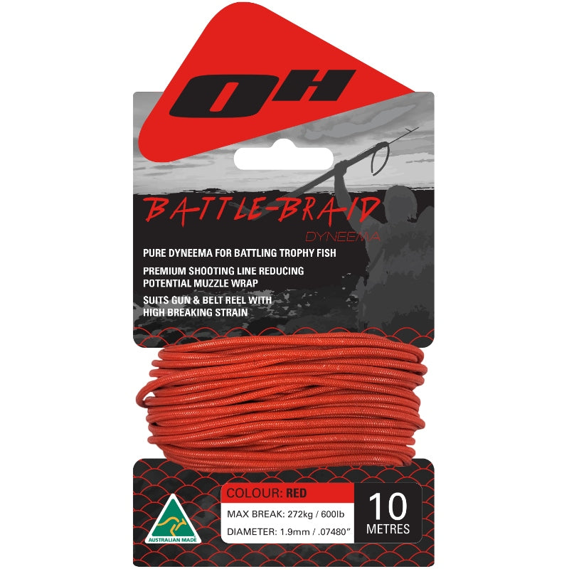 Ocean Hunter Battle-Braid Dyneema red 10m card