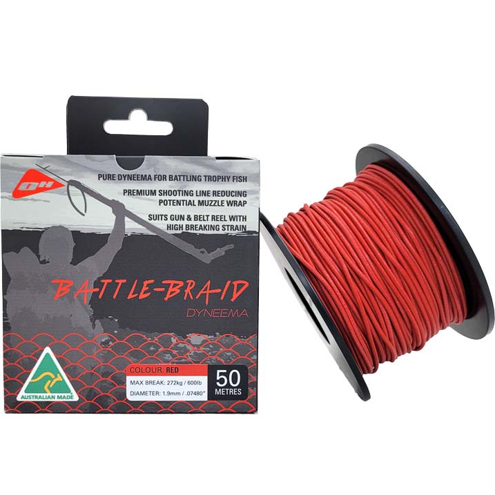 Ocean Hunter Battle-Braid Dyneema red 50m spool