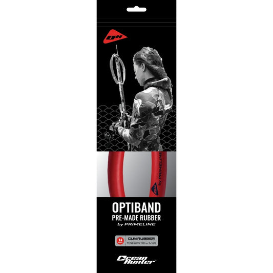 Ocean Hunter Optiband 14mm red pre-made speargun rubber