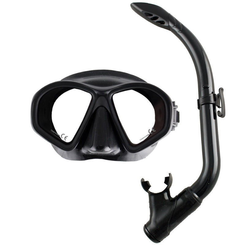 Ocean Hunter Phantom Youth mask and snorkel set in black