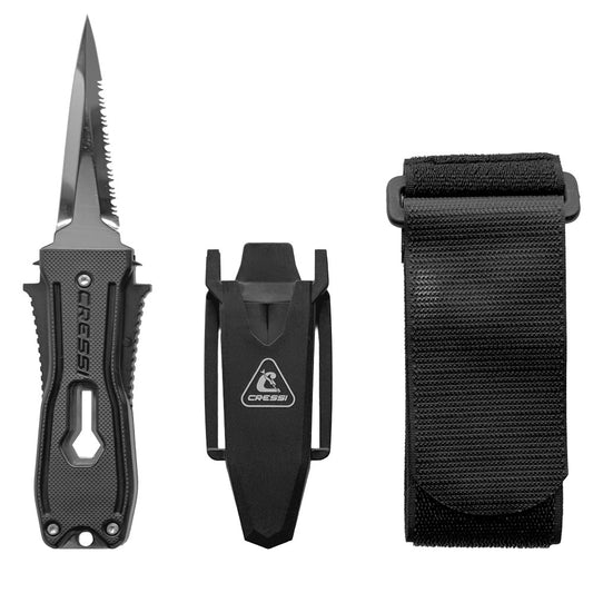 Cressi Snake Knife with included sheath and attachment strap