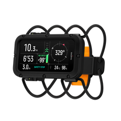 Suunto Nautic dive computer with black bungee cord