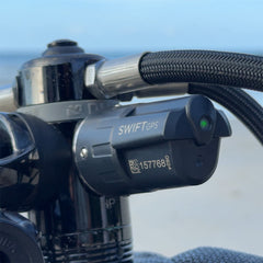 Shearwater Swift GPS transmitter installed on a regulator first stage