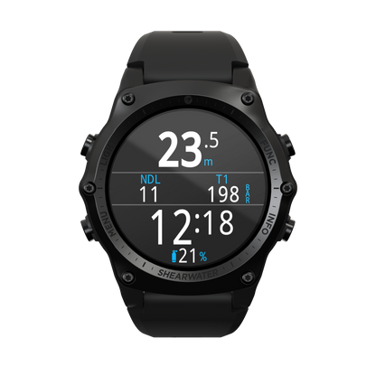 Shearwater Teric black dive computer front view