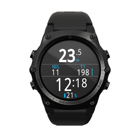 Shearwater Teric black dive computer front view
