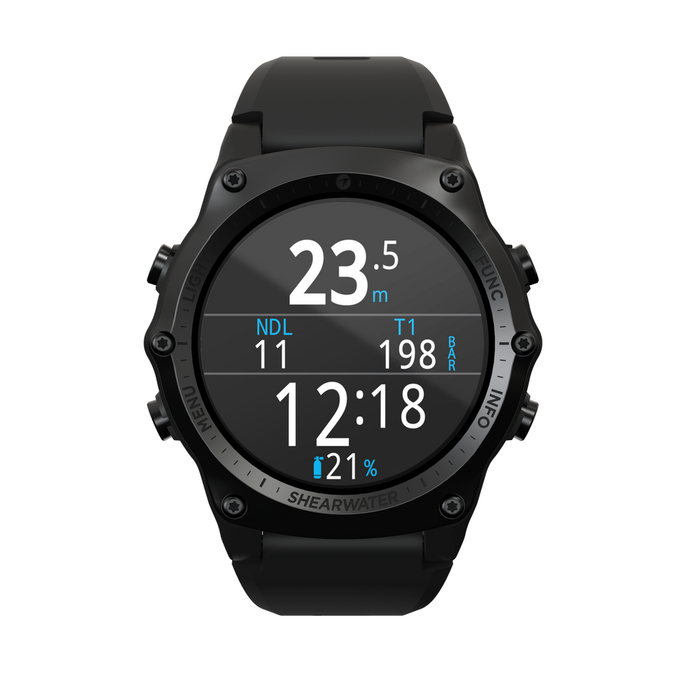 Shearwater Teric black dive computer front view