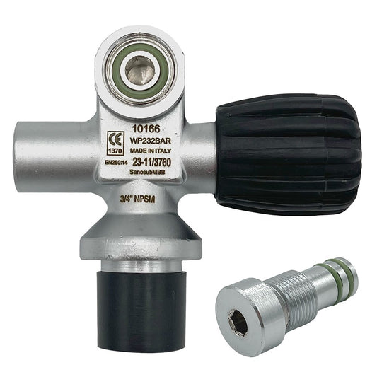 SOS 232 bar DK right sidemount manifold valve with blanking plug