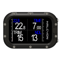 Symbios handset showing Tank Pod trim data