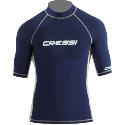 Cressi Men's Short Sleeve Rash Guard in Dark Blue