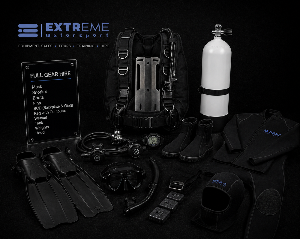 Full scuba gear hire setup for diving in Melbourne