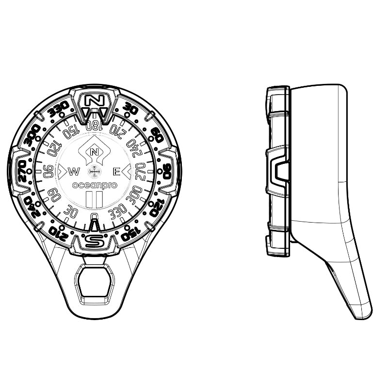 OceanPro Compass Clip On SH
