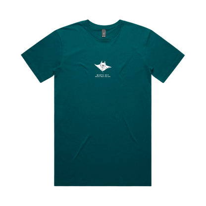 Protect What You Love Manta Ray Tee — Ocean, front view