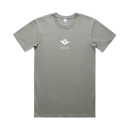 Protect What You Love Manta Ray Tee — Granite, front view